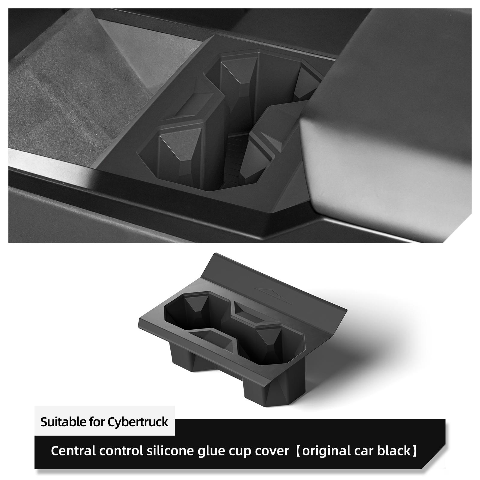 

For Tesla Cybertruck 2025 2025 Water Cup Holder Central Control Drinks Holder Car Interior Accessories Water Cup Storage Box чёрный