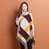 Herbst und Winter neu locker und schlankmachend hochgeschlossen Quasten Umhang Schal Fledermausshirt Strickpullover Damenbekleidung