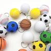 Pu Foam Basketball Keychain Toy For Children Kids Stress Relief Bag Accessory