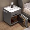 Smart Multifunctional Bedside Safe: Minimalist Square Design for Bedroom and Living Room