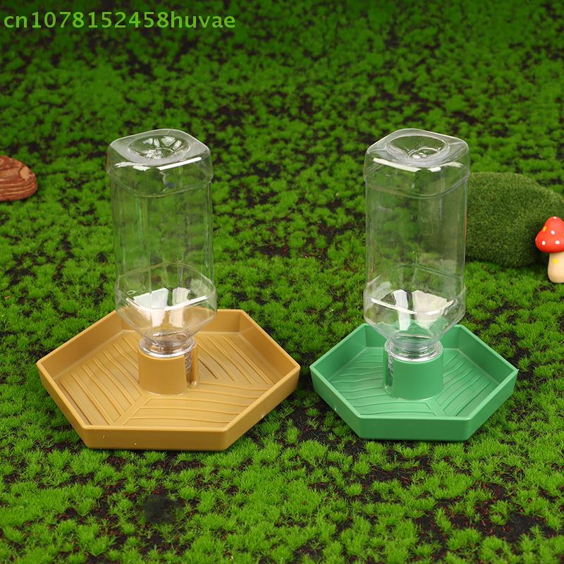 1 Pc Reptile pet terrapin lizard yellow edge reptile food bowl water bowl automatic water dispenser plastic food tray water tray