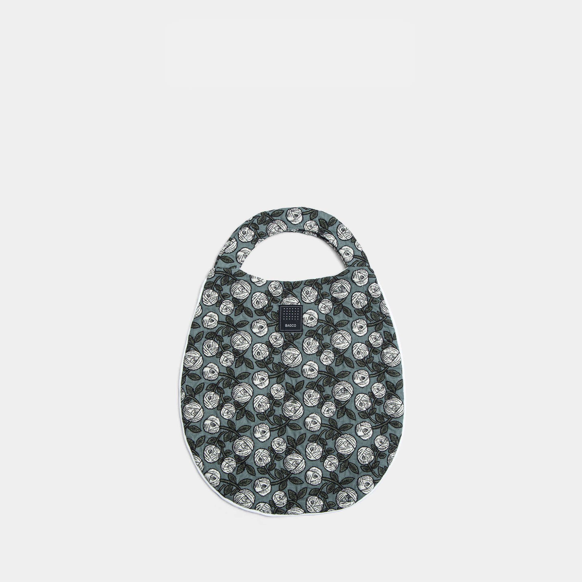 

Rose High Embossed Embroidered Egg Bag Handbag 31x31.5cm