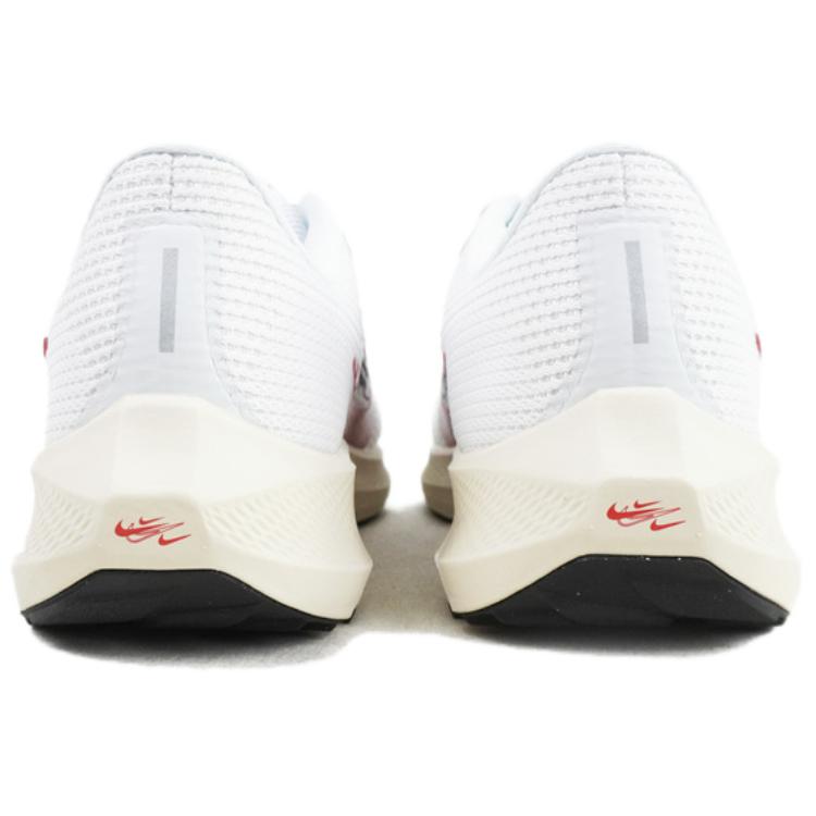 Nike Air Zoom Pegasus 40 Abrasion Resistant Support Low Top Casual Running Shoes Men's White Red Sneakers FB7179-101