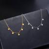 Korean Round Circle Pendants Choker Necklace Women Minimalist Neck Chains Geometric Trendy Jewelry Birthday Gift
