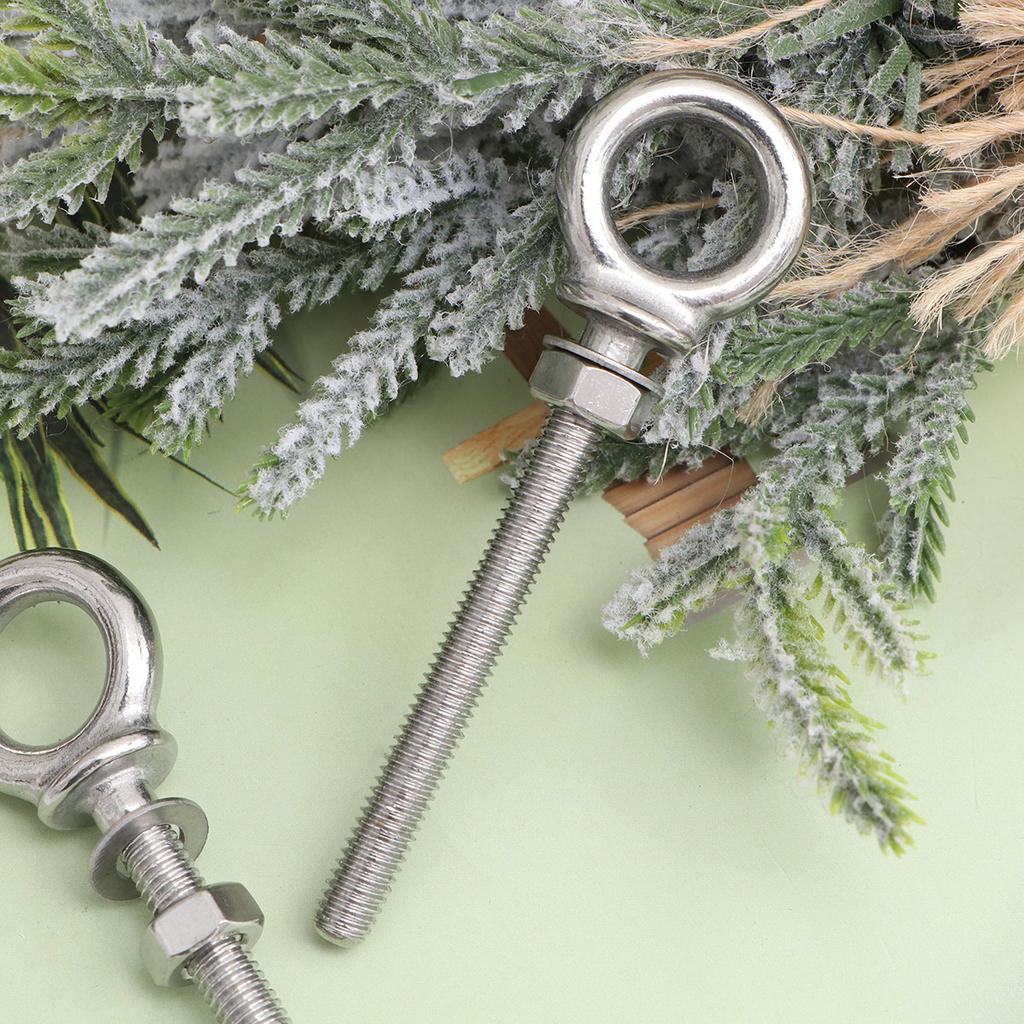 Stainless Steel Lifting Eye Bolts M10 X 100 Swing Eyebolts Ring Hook Bolt Nut Screw Fasteners 316 Grade Hook Bolt