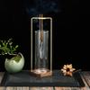 Incense Holder for Double Sticks Upside Down Incense Burner with Removable Glass Ash Catcher Anti-Ash Flying Home Decor