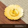 Double-Layer Antique Lotus Incense Burner for Tea Ceremony and Buddha Worship with Multi-Hole Sandalwood Stick Holder.