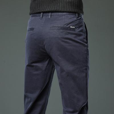 2024 Spring And Autumn New Product Plush/Regular High End Casual Pants For Men, Slim Fit Straight Leg Business Pants, Trendy Pants