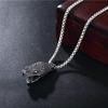 Trendy Retro Snake Head Necklace: Unisex Titanium Steel Hip Hop Pendant