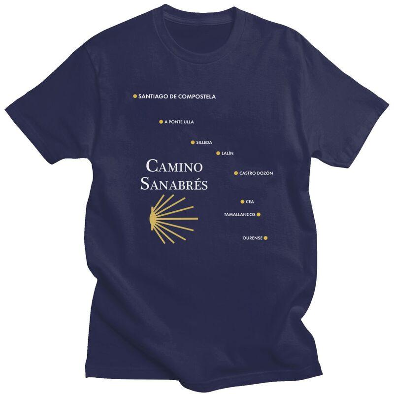 Custom Fashion Buen Camino De Santiago T Shirts Men ShortSleeve El Camino Way Tshirt Casual Tee 100 Cotton Oversized Tshirts