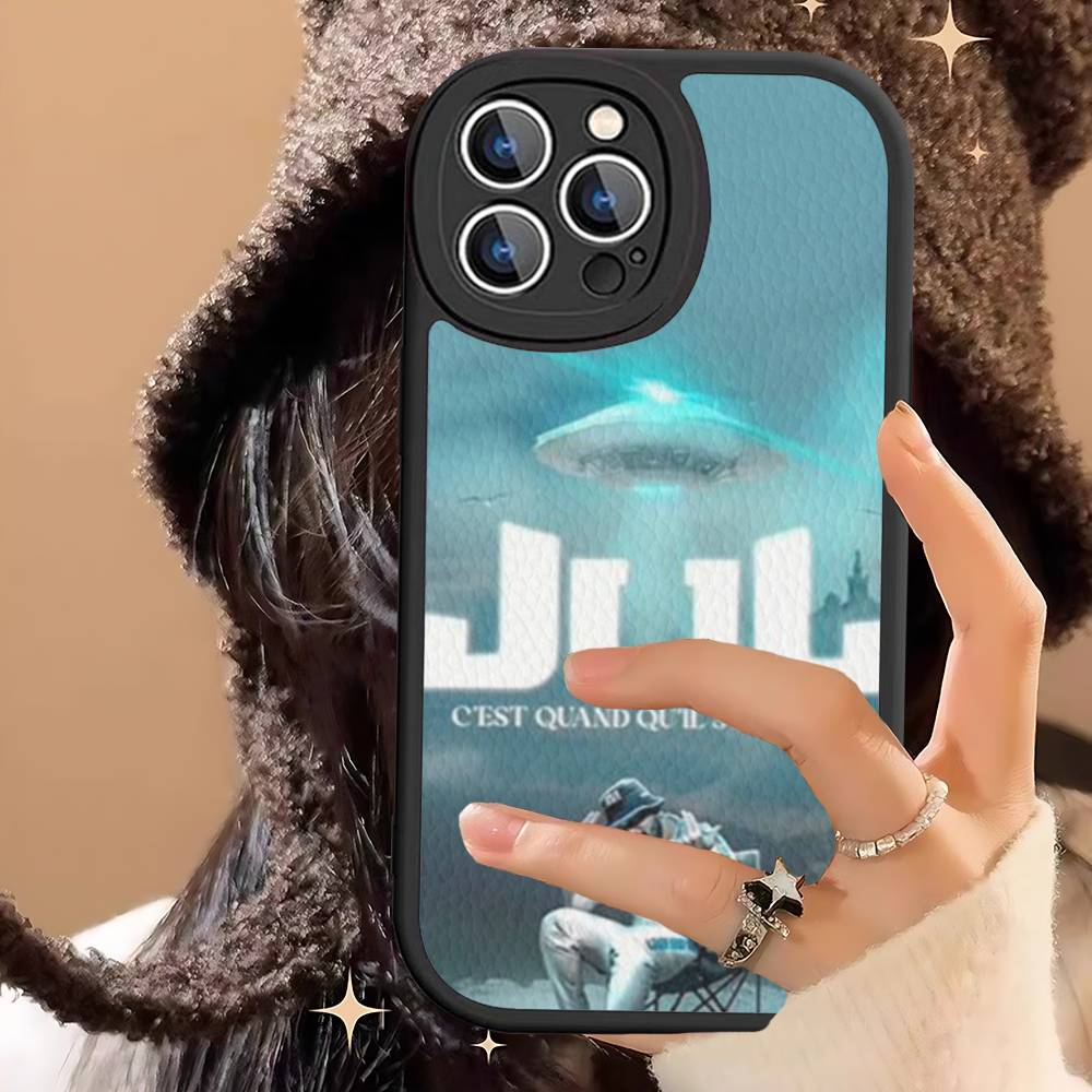 Rapper JuL C'est Pas Des Lol Phone Case For IPhone 11 12 13 14 15 16 Pro Max Plus Leather Cover