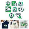 8PCS Elegant Soccer Themed Brooches Zinc Alloy Safety Corsage Pin Souvenir Perfect For Gifting And Event