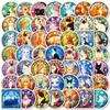 50 PP Material Waterproof Color Glass Cat Stickers DIY Mobile Phone Water Cup Laptop Decoration Stickers