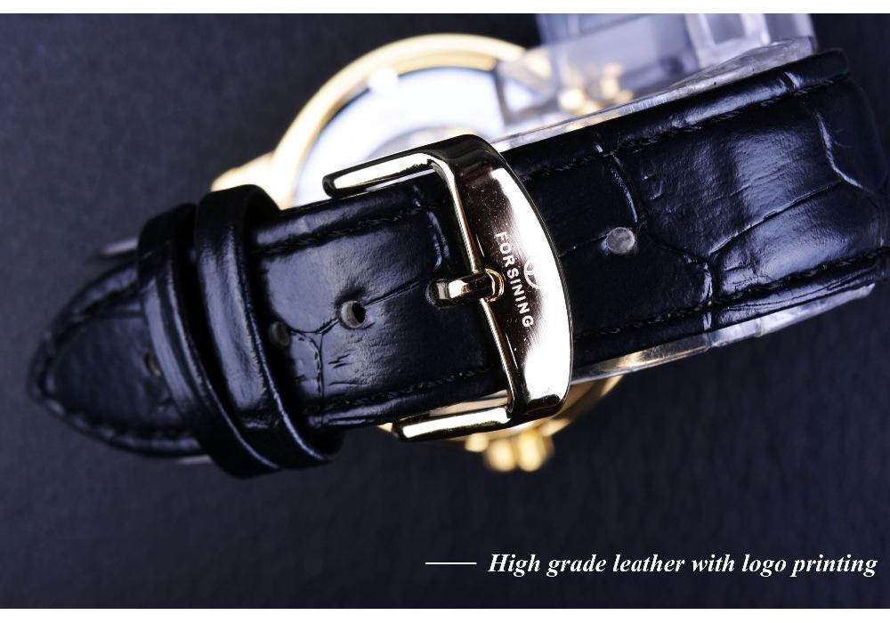 Forsining Men's Retro Skeleton Mechanical Watch