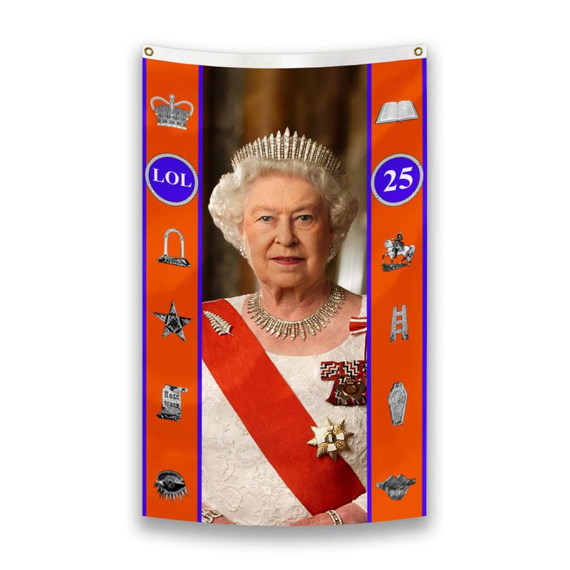 Mourn Queen Elizabeth Ii Flag Banners Platinum Jubilee 70th Decor Anniversary