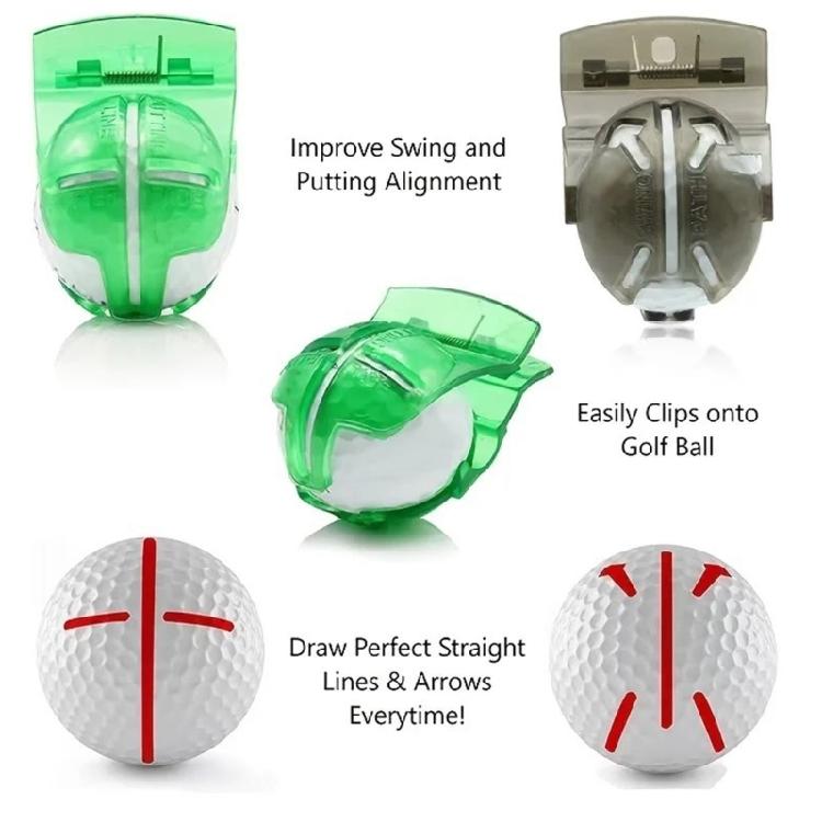 Golf Ball Alignment Aids Golf Ball Line Drawing Tool Golf Line Marker for Accurate Putting, Golf Ball Line Liner Marker
