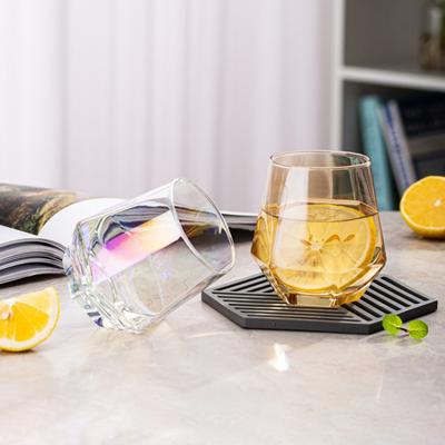 300ml šestihranné sklenice na víno, průhledné koktejlové sklenice, párty, bar, klub, banket, pití, šampaňské, citron, kelímek na vodu