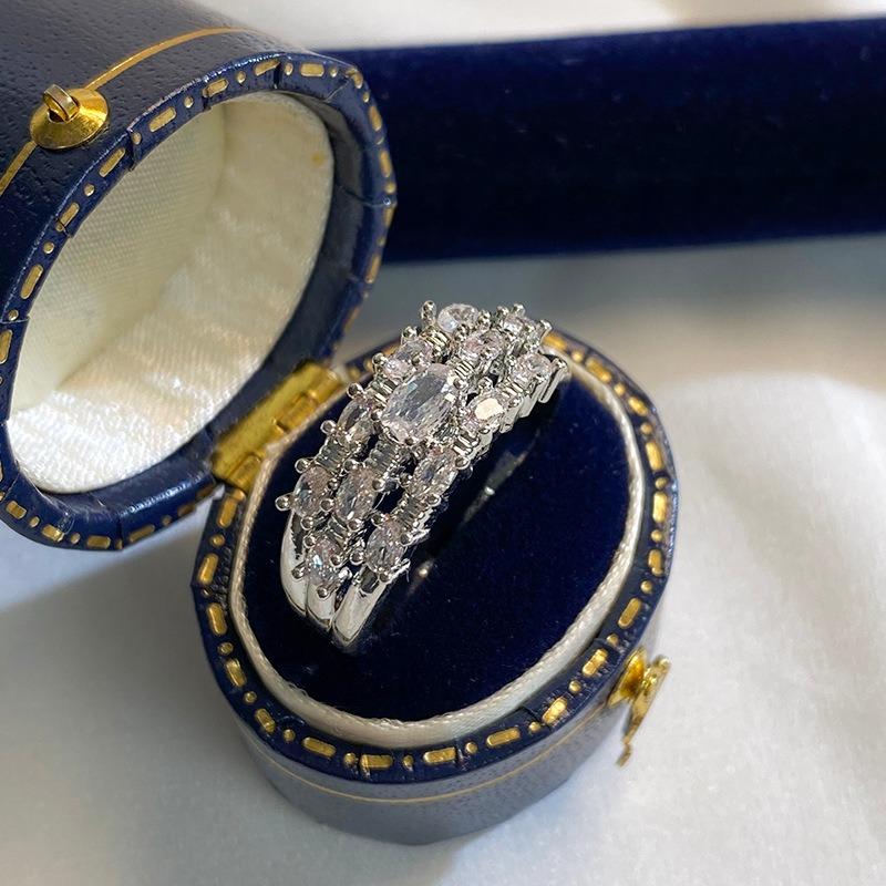 1PC Women, New, Temperament, Fashion, Ring Slightly Inlaid, Zircon, Arrangement