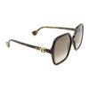 Gucci Rectangular simple square sunglasses men and women same style couple style Brown 56 glasses case (random size and color) + glasses cloth