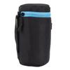 Camera Lens Protective Pouch Neoprene Waterproof Lens Case Bag with Zipper for DSLR Camera L