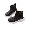 Black Children Sock Sneakers For Girl Baby Sneakers Spring Autumn Fashion Mesh Toddler Boy Shoe Kids Casual Shoes Black