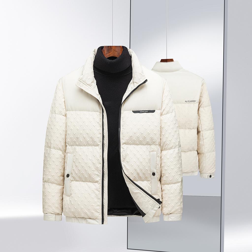 Autumn and Winter Short Stand-up Collar Duck Down Warm and Thickened Down Jacket Youth Casual Cold-proof Clothing