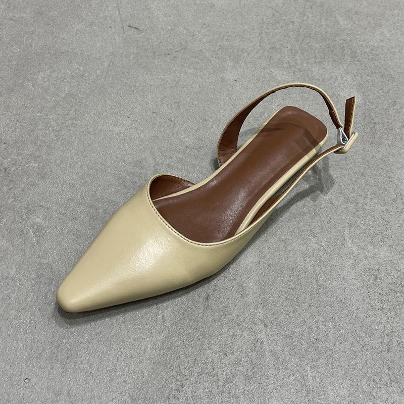 Fashion SUOJIALUN 2025 Spring New Shallow Slip On Women Slingback Shoes Soft Casual Ladies Sandal Shoes Flat Heel Outdoor Dress Mules