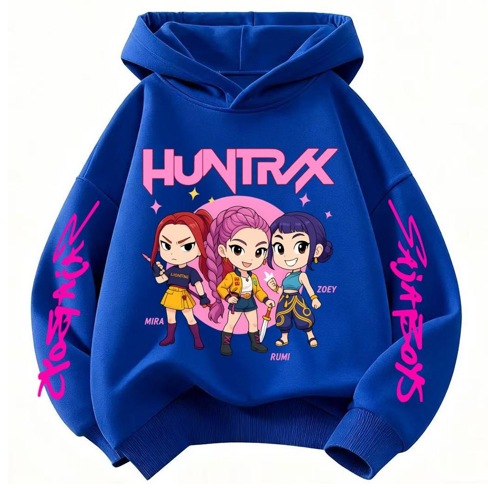 Kpop Demon Hunter Hoodies Kids Kawaii Rumi Mira Zoey Sweatshirt Girls Boys Winter Pullover Long Sleeves Children Clothes