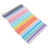 14Pcs 14 Colors Comb Binding Spines 150 Sheet Capacity 19mm X 30 Ring PP Plastic Binder Combs for