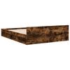 Bed Frame with Drawers Smoked Oak 120 x 190 cm Engineered Wood