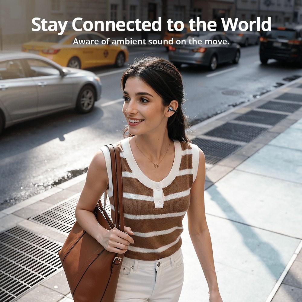 Tronsmart OpenFly Clip 2 – Hi-Res LDAC Open-Ear Earbuds, Secure Clip-On Fit, 32H Playtime, Sweatproof Design for Active Lifestyles