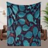 Cozy Ocean-Themed Flannel Blanket with Whales and Fish - Soft, Breathable Polyester, All-Season Use, Perfect Gift for Family and