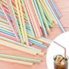 Plastic Straws, 250 Packs of Straws Drinking Plastic Straws Reusable Curly Straws Reusable Straw Multicolor Striped