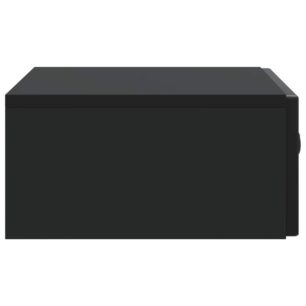 Wall Mounted Side Table Black 59 X 34.5 X 17 Cm