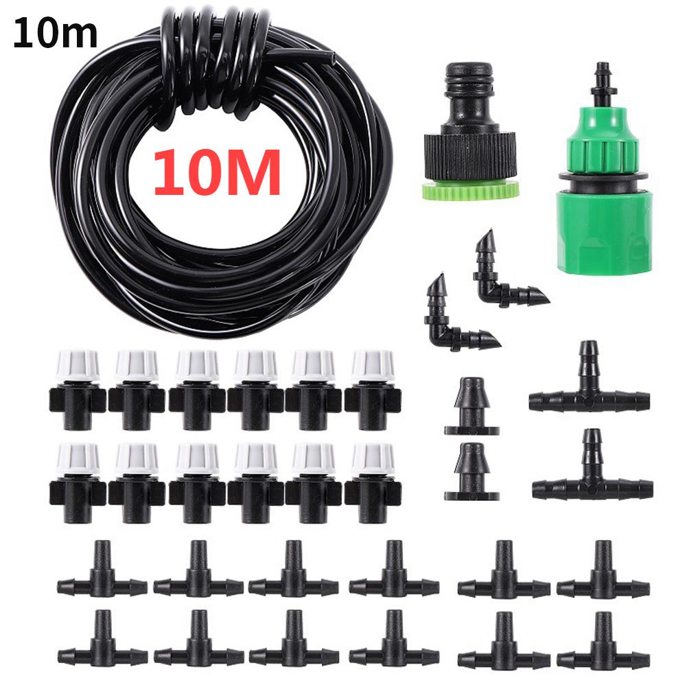 Greenhouse 10/20M DIY Drip Irrigation System Automatic Watering Garden Hose Micro Drip Watering Kits with Adjustable Drippers