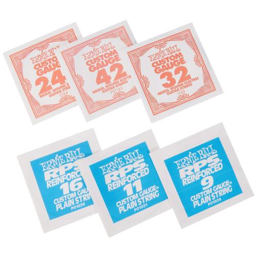 Genuine Ernie Ball 2239 Electric Guitar Strings (09-42) RPS Super Slinky Reinforced Plain Strings