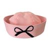 InsStyle Barett für Frühling Damen Barett Maskenball Party Gewölbtes Hut Elegantes Stil Hut Schleifenmuster Matrosenhut