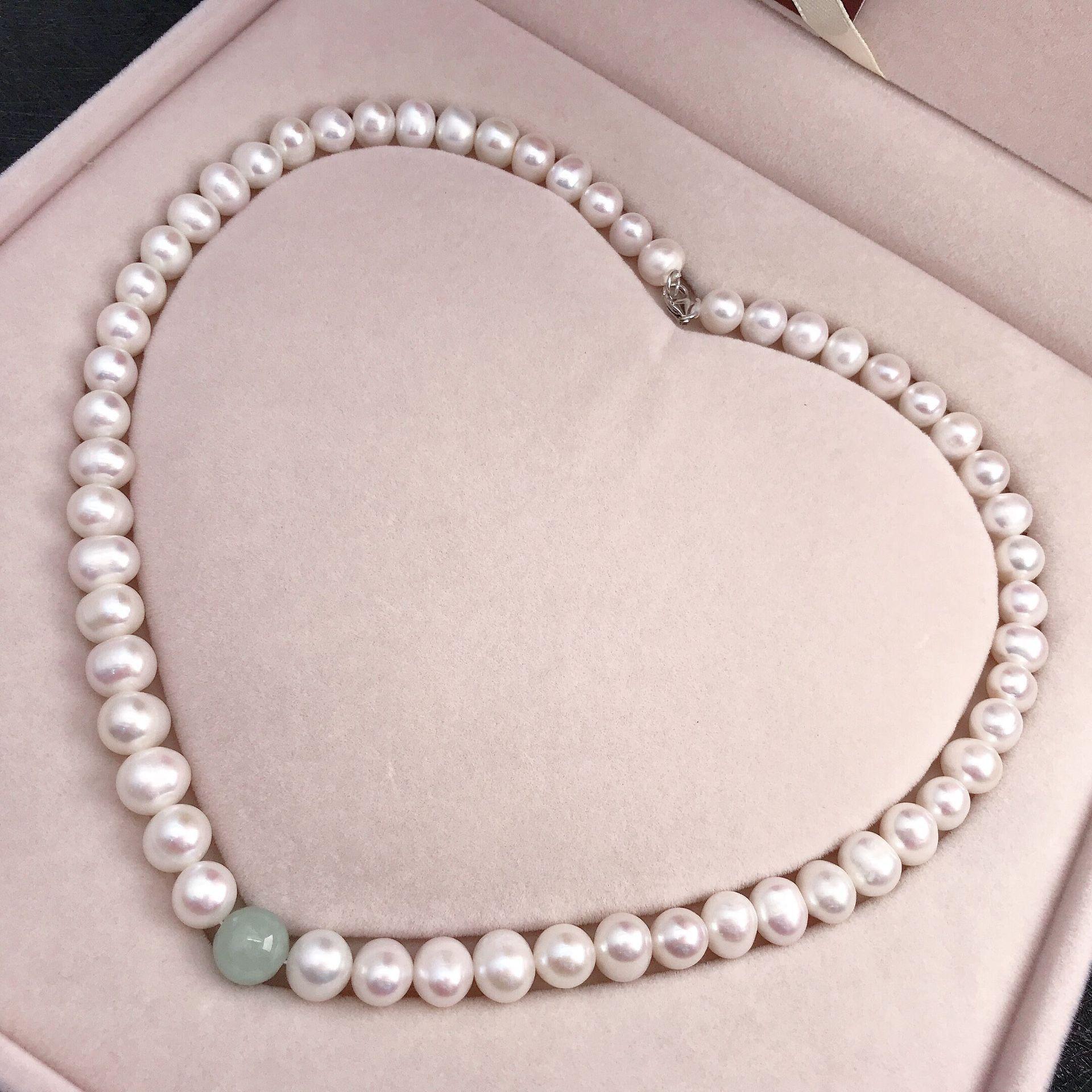 Natural Freshwater Pearl & Chalcedony Necklace Set, 925 Sterling Silver, Spring/Summer Collection, Ideal Mother s Day Gift