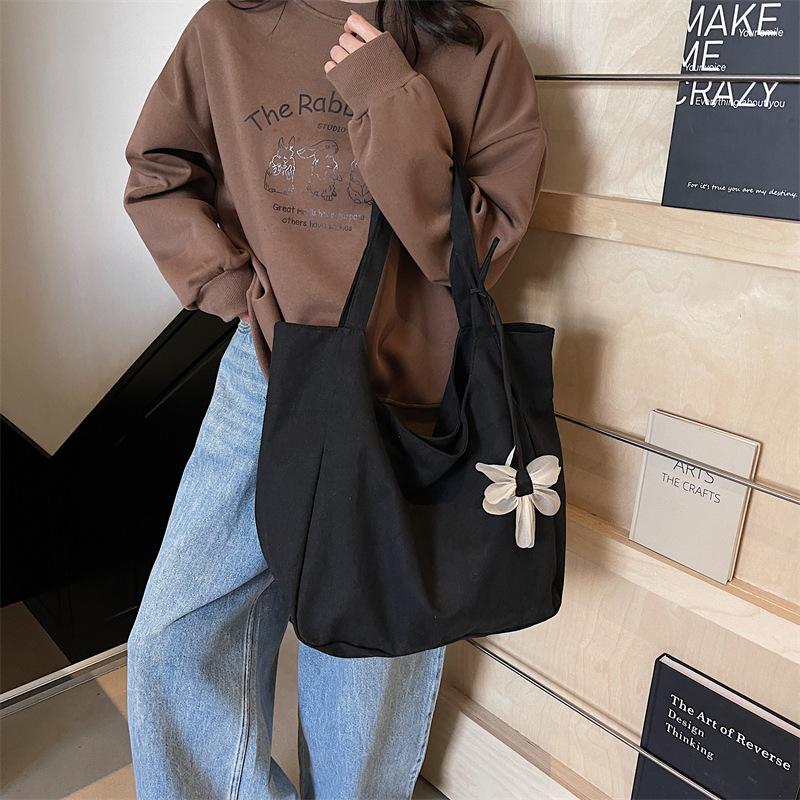 Large-capacity Textured Big Bag Female New College Student Class Schoolbag Commuter Tote Bag Shoulder Bag