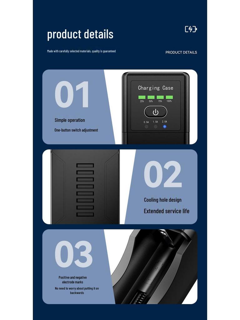 18650/14500 Lithium USB Charger with Display