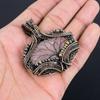 Rose Quartz Jewelry, 999 Copper Wire Wrapped Pendant Handmade Gemstone Jewelry, Gifts For Wife Brand New Pendant