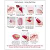 S.A.V.I 24 Pcs Short Natural Nude & Green Floral Press On Nails | Reusable DIY