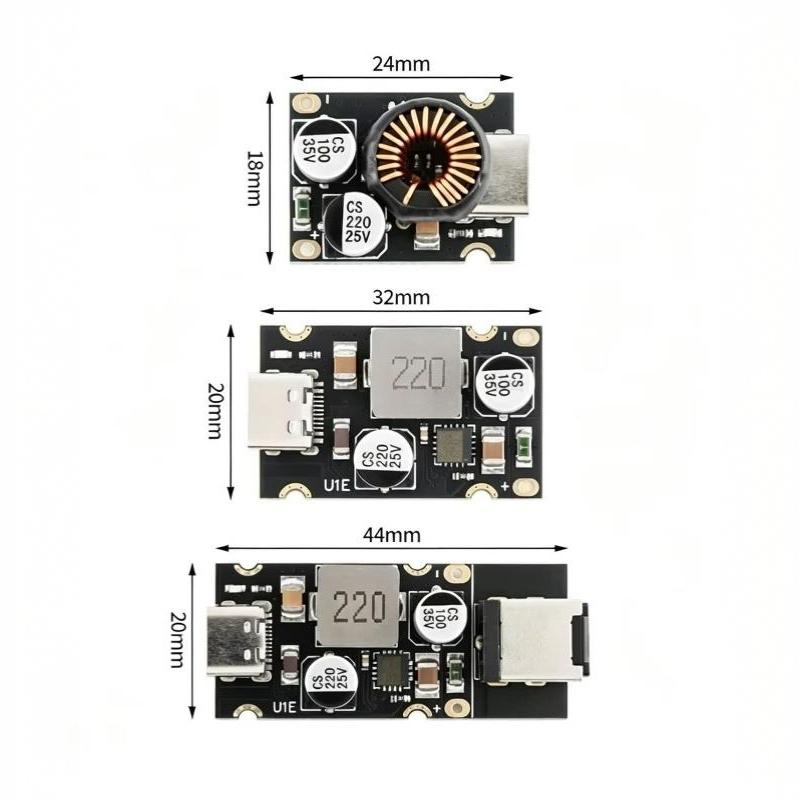 PD65W Fast Charge Module Type C USB Port PD3.1 QC3.0 SCP Compatible for Phone Tablet Laptop Charging DIY