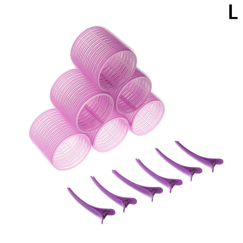 

12 шт./компл. щипцы для завивки волос Air Bar Tube Self-Adhesive Magic Roll And Bangs Hair Clips Curling Styleing Tool L фиолетовый