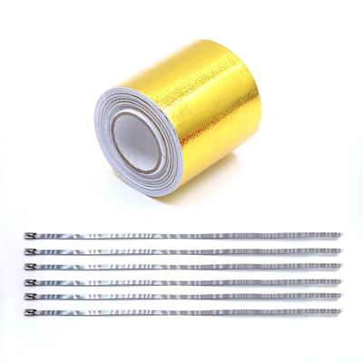 X-STYLE Thermoband Gold Thermoband Hitzebeständiges Band Ansaugrohre Motor Schalldämpfer Hitze