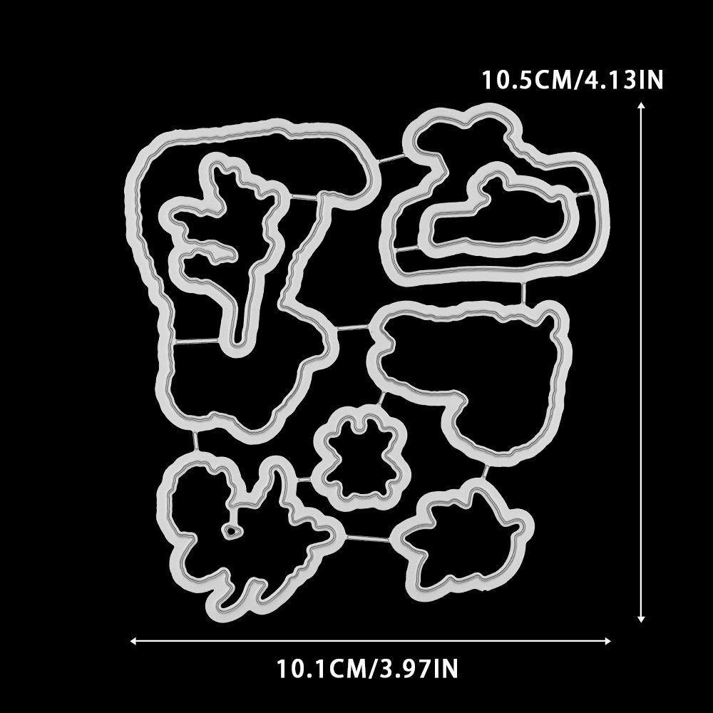 Handmade Forest Animal Silicone Stamps & Metal Dies for Journaling and Card Decoration