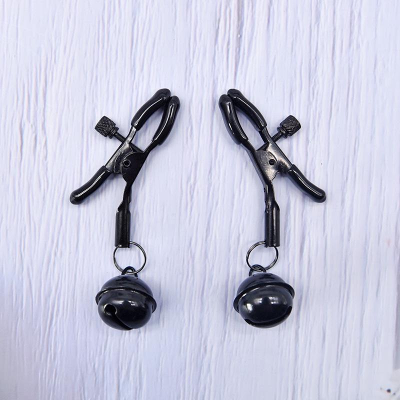 Sensual Bell Pendant Nipple Clamps for SM Training, Breast Massage, and Clitoral Play.