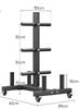 Mobile Barbell Plate and Olympic Bar Storage Rack for Home Fitness