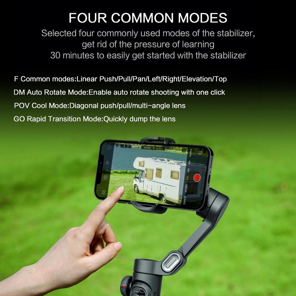 3-Axis Handheld Gimbal Stabilizer Anti-Shake Selfie Stick Face Tracking for Smartphone Camera Video Recording