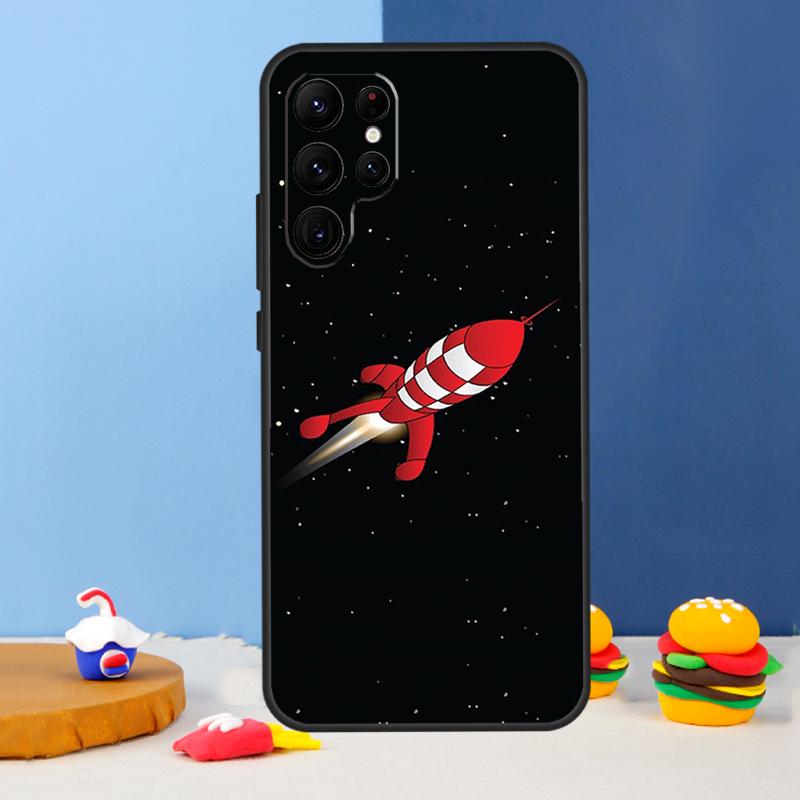 

Cartoon Rocket Phone Case For Samsung Galaxy S25 Ultra S9 S10 S20 S22 S21 FE S23 Plus S24 Ultra Cover Coque Galaxy S20 Plus